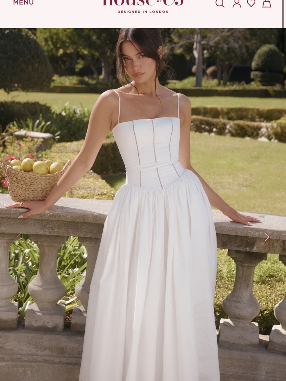 House of CB White Strappy Corseted Maxi Dress